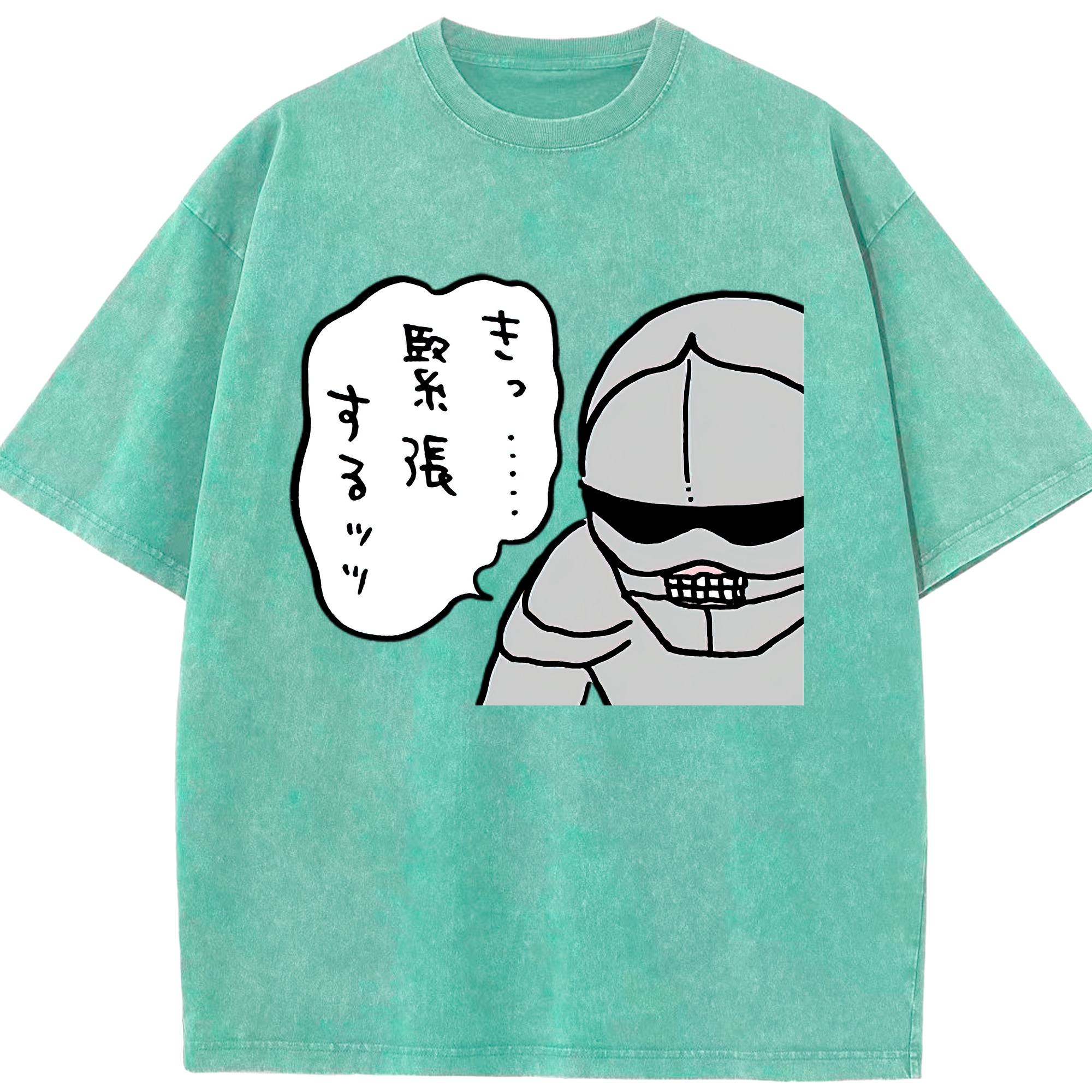 （画像用） ちいかわ 労働の鎧さん Chii-kawa Mr. Armor of Labor 綿100% ヴィンテージ風 半袖Tシャツ（フロントプリント）